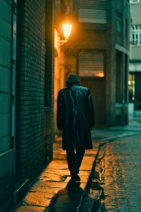 A moody dark cinematic scene with deep shadows and cool tones for dramatic photography.