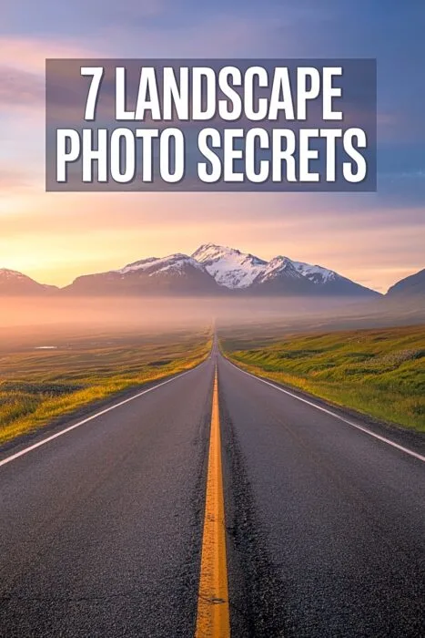 Stunning mountain road photo at sunrise demonstrating landscape photography and natural light technique.