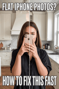 iPhone photography example showing flat lighting vs improved lighting, demonstrating how to fix flat iPhone photos using side light and better exposure